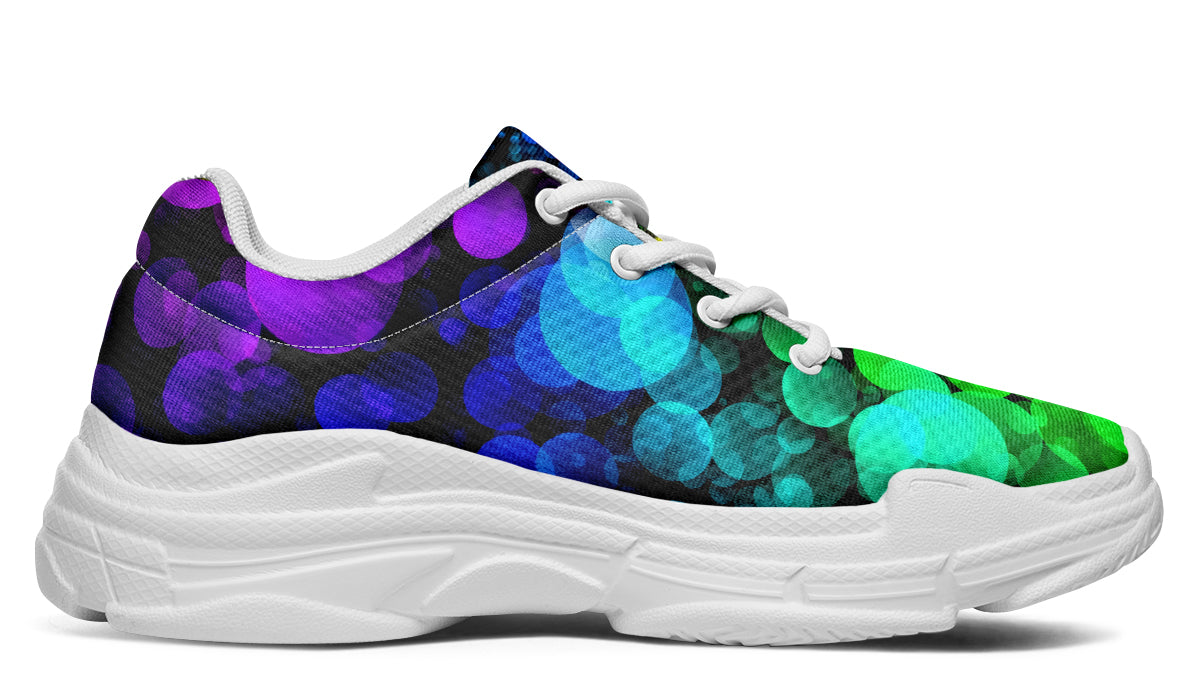 Rainbow Bubbles Chunky Sneakers - Offbeat Sweetie