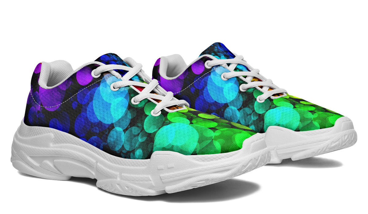 Rainbow Bubbles Chunky Sneakers - Offbeat Sweetie