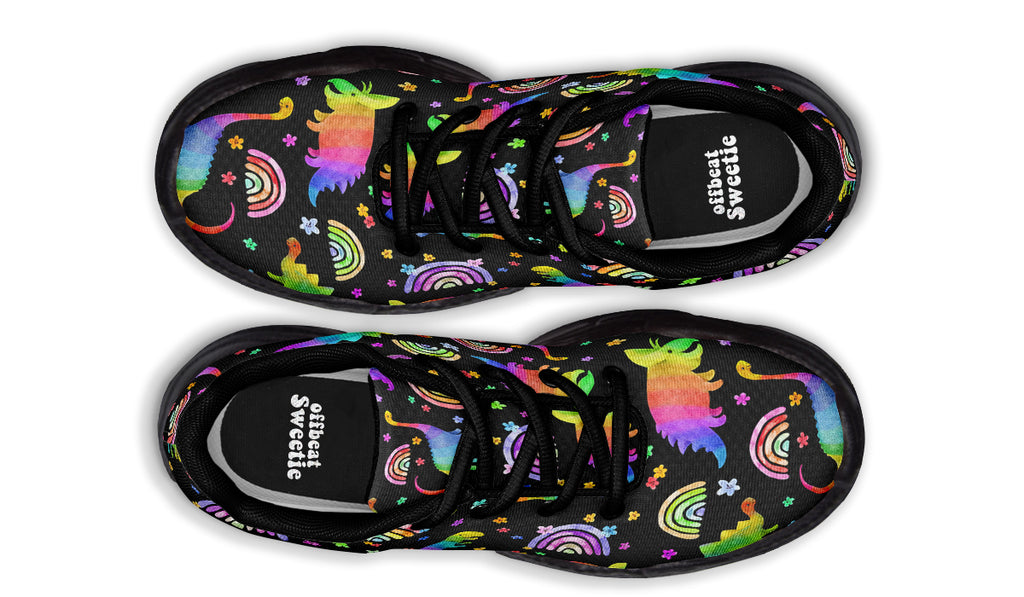 Rainbow Dinos Chunky Sneakers - Offbeat Sweetie