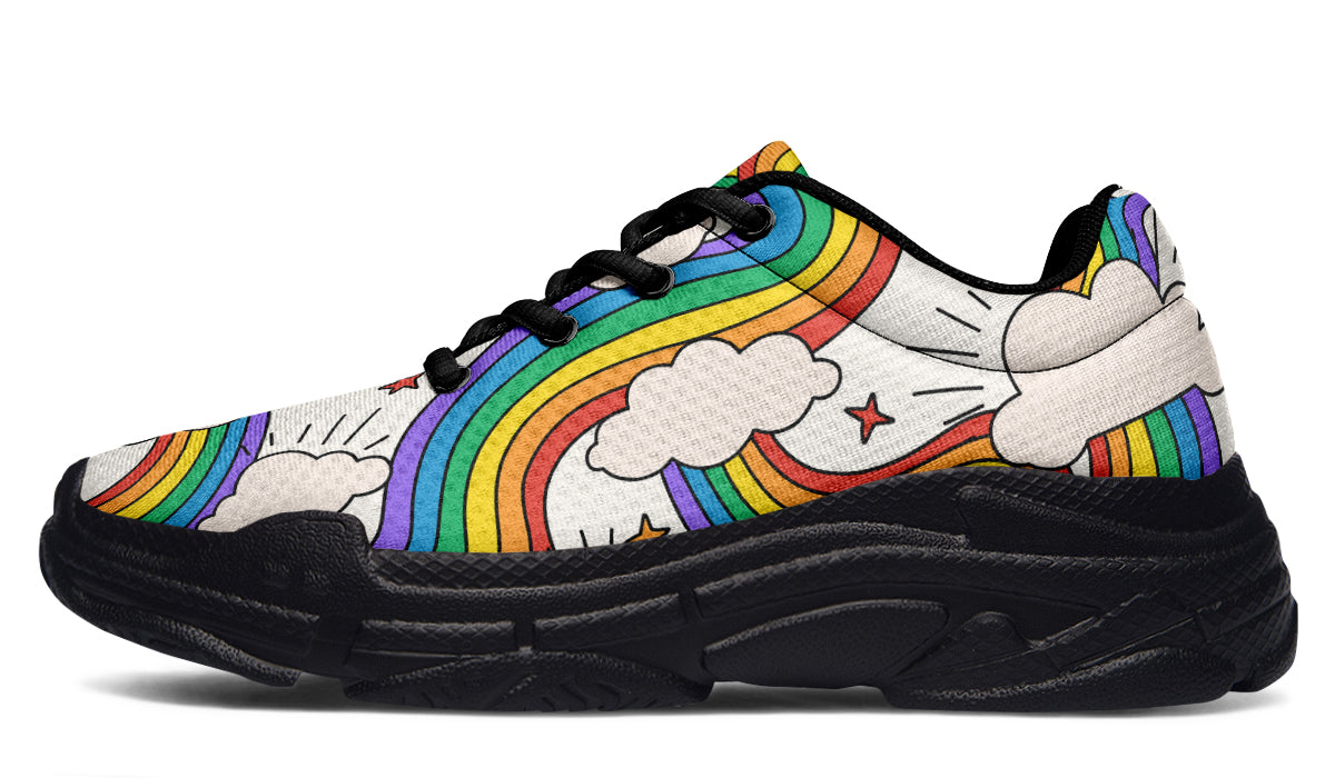 Rainbow Dreams Chunky Sneakers - Offbeat Sweetie