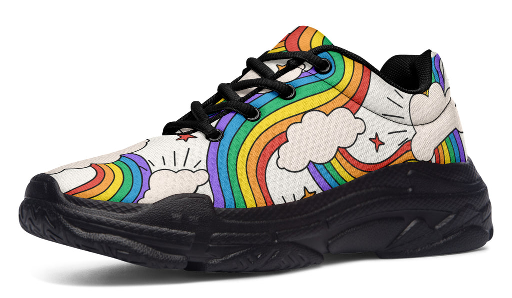 Rainbow Dreams Chunky Sneakers - Offbeat Sweetie