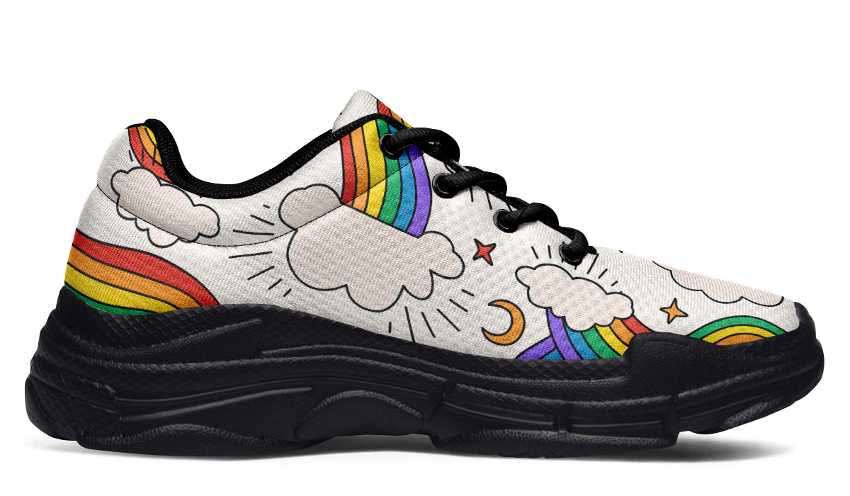 Rainbow Dreams Chunky Sneakers - Offbeat Sweetie