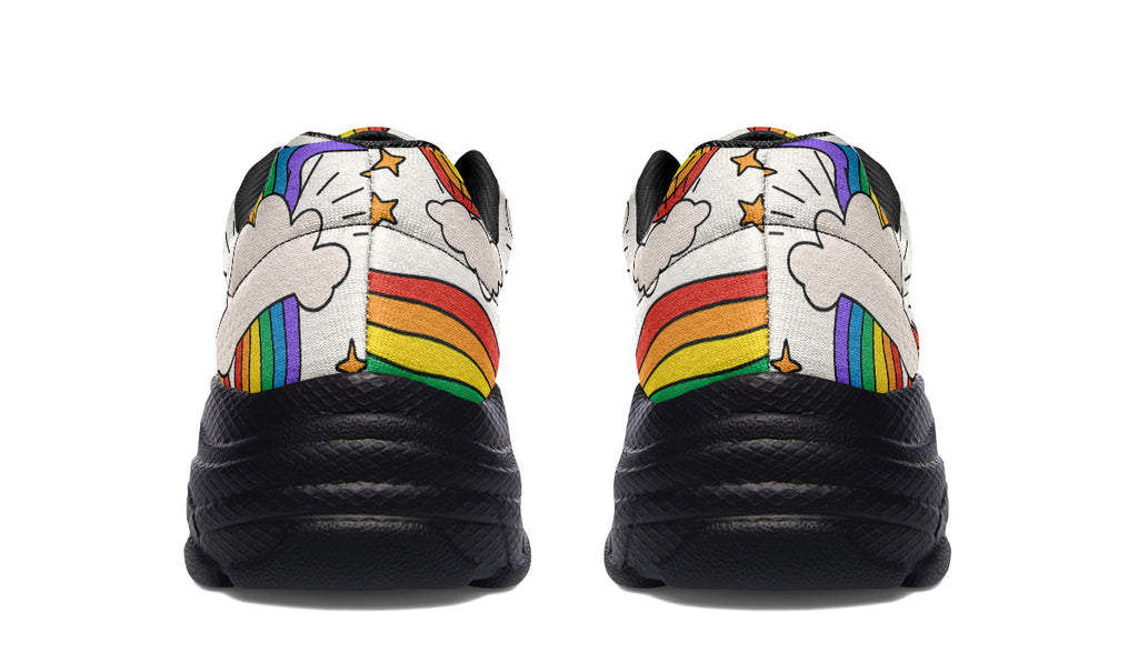Rainbow Dreams Chunky Sneakers - Offbeat Sweetie