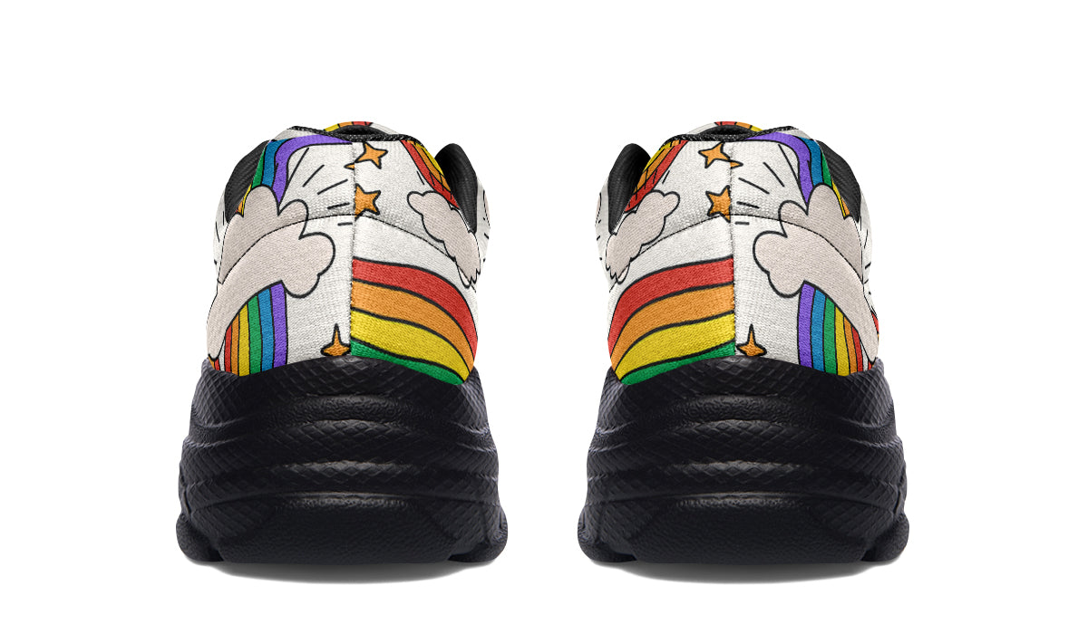 Rainbow Dreams Chunky Sneakers - Offbeat Sweetie
