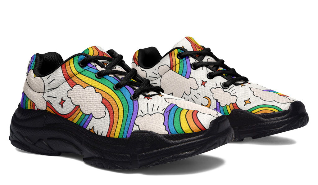 Rainbow Dreams Chunky Sneakers - Offbeat Sweetie