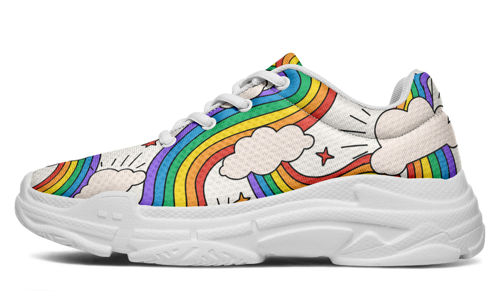 Rainbow Dreams Chunky Sneakers - Offbeat Sweetie