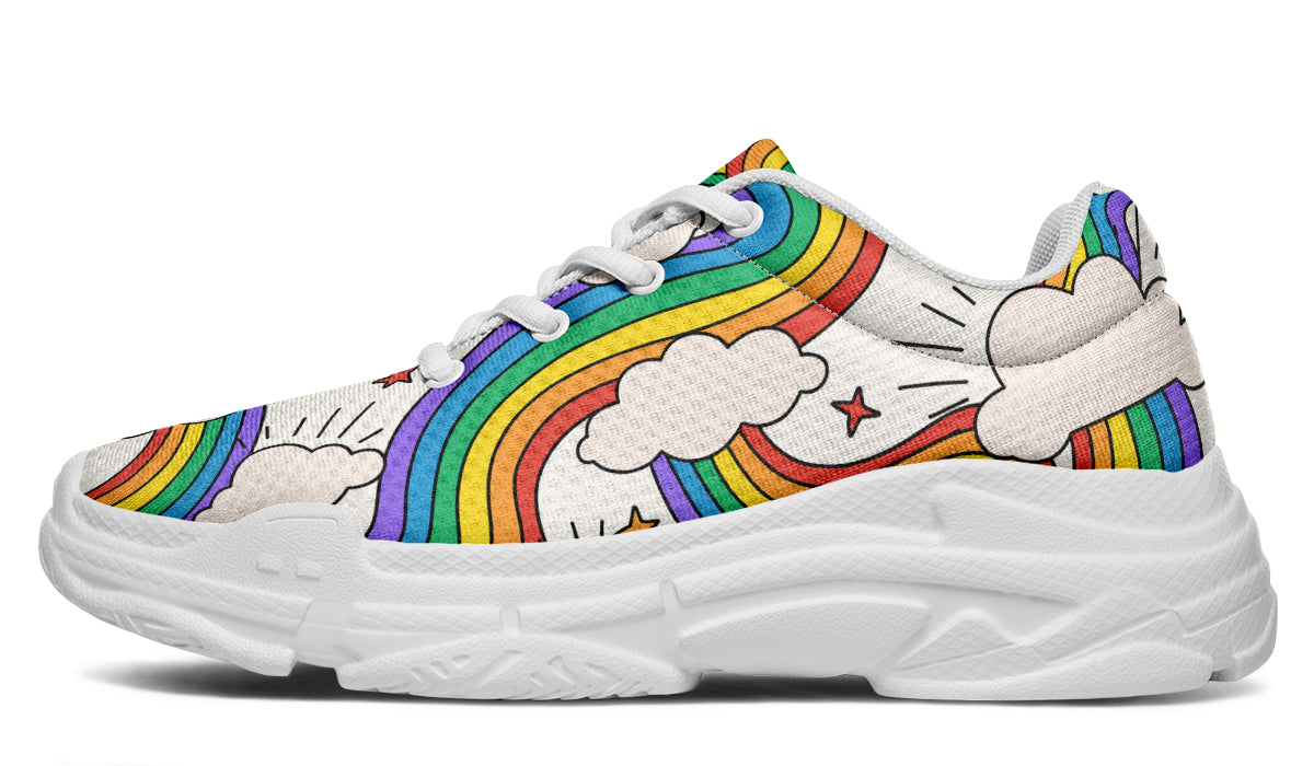 Rainbow Dreams Chunky Sneakers - Offbeat Sweetie