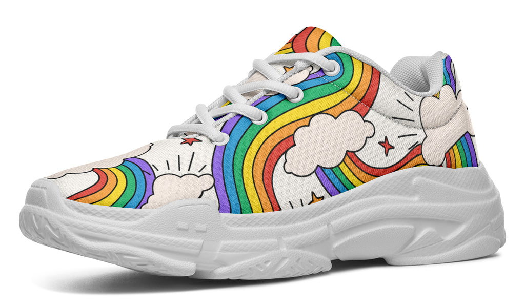 Rainbow Dreams Chunky Sneakers - Offbeat Sweetie