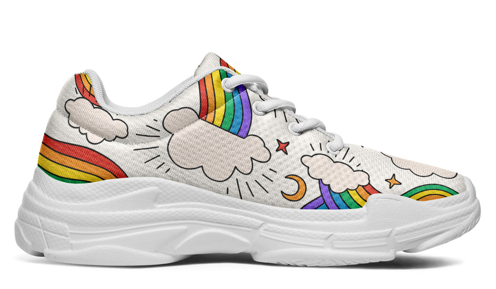 Rainbow Dreams Chunky Sneakers - Offbeat Sweetie