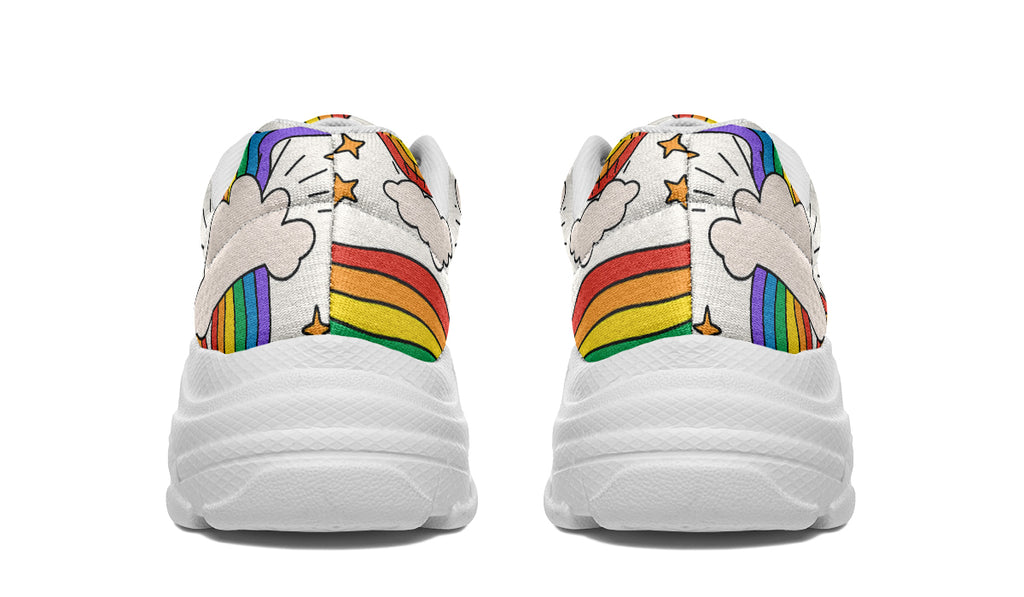 Rainbow Dreams Chunky Sneakers - Offbeat Sweetie