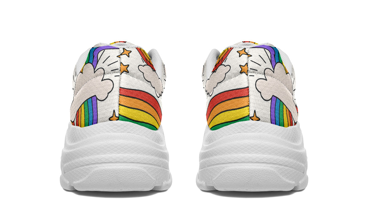 Rainbow Dreams Chunky Sneakers - Offbeat Sweetie