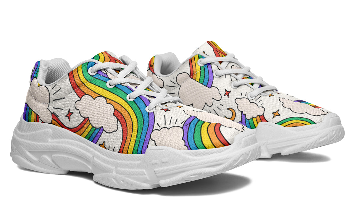 Rainbow Dreams Chunky Sneakers - Offbeat Sweetie