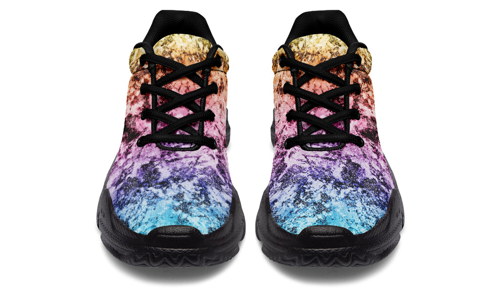 Rainbow Grunge Chunky Sneakers - Offbeat Sweetie
