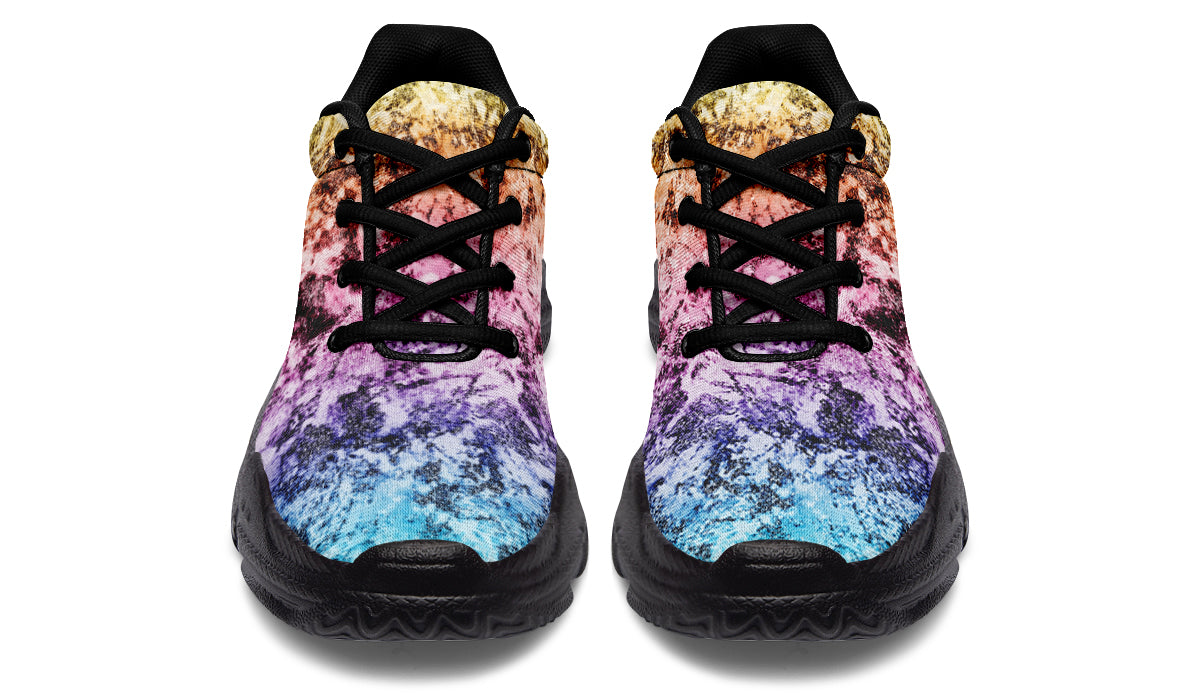 Rainbow Grunge Chunky Sneakers - Offbeat Sweetie