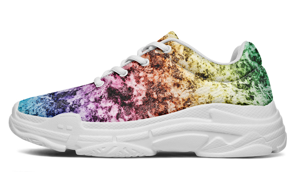 Rainbow Grunge Chunky Sneakers - Offbeat Sweetie