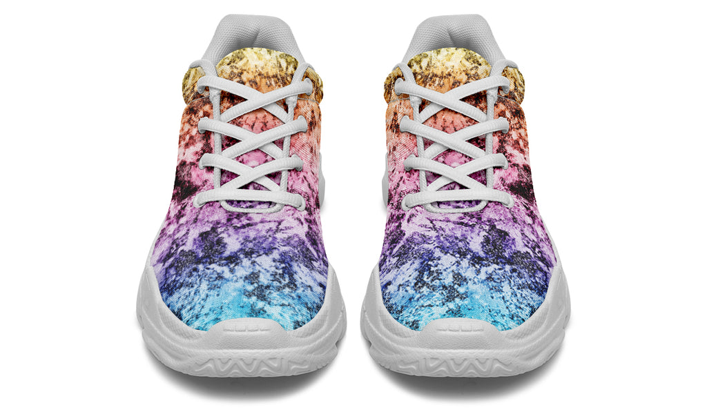 Rainbow Grunge Chunky Sneakers - Offbeat Sweetie