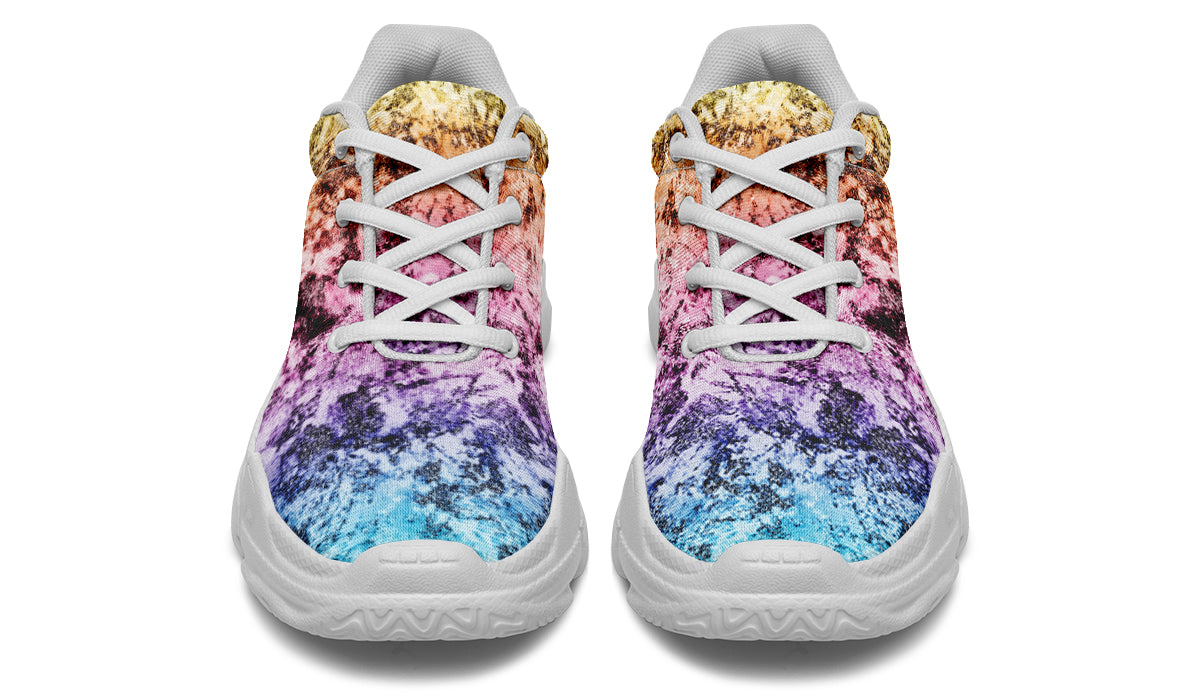 Rainbow Grunge Chunky Sneakers - Offbeat Sweetie