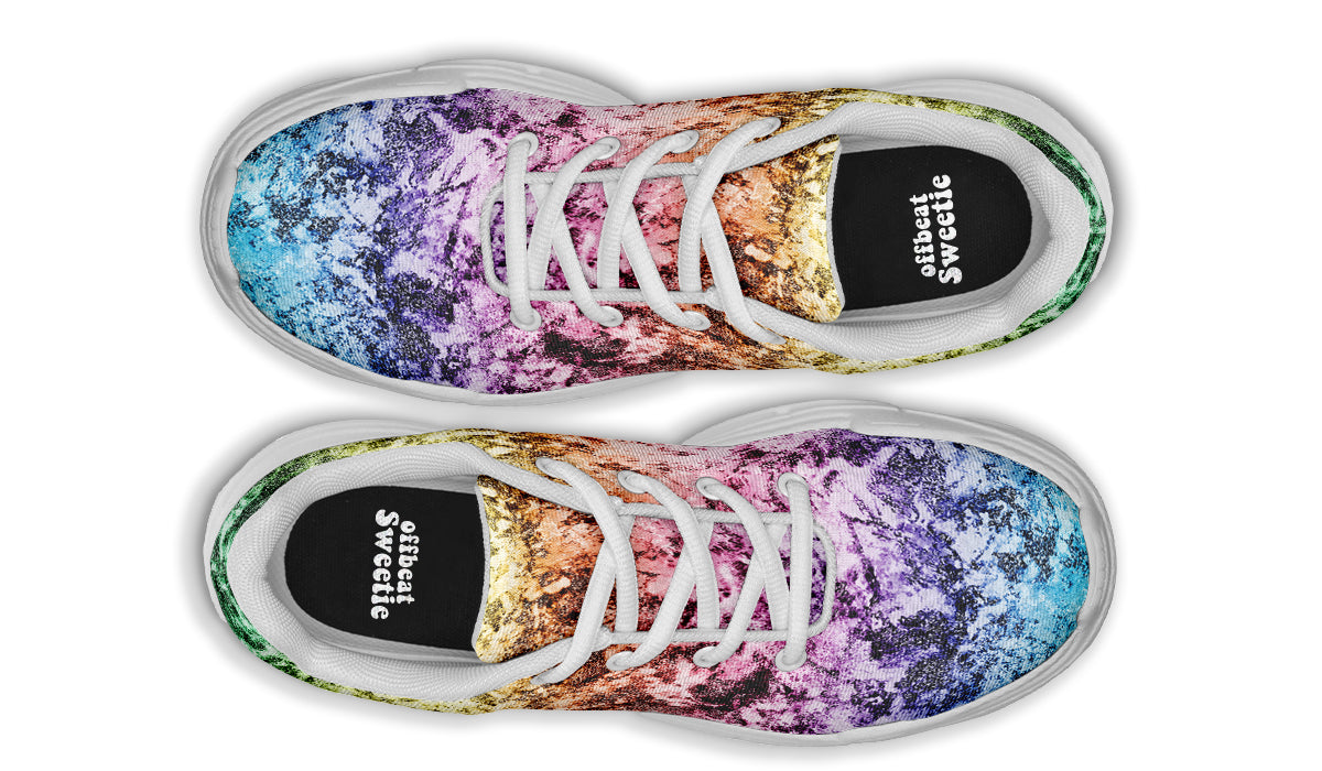 Rainbow Grunge Chunky Sneakers - Offbeat Sweetie