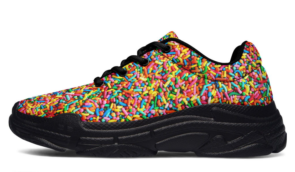 Rainbow Sprinkles Chunky Sneakers - Offbeat Sweetie