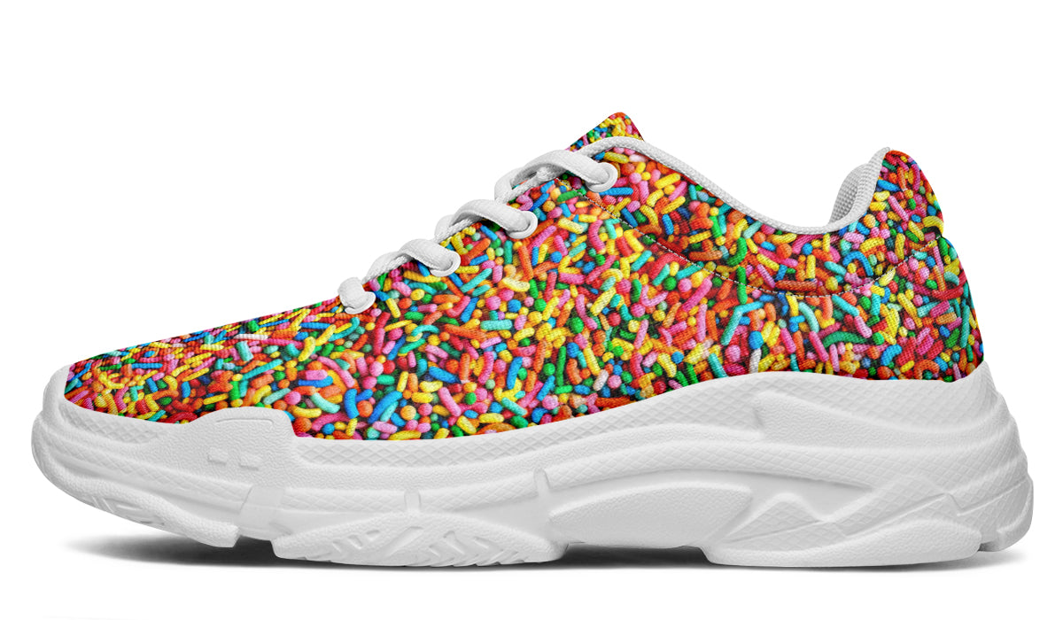 Rainbow Sprinkles Chunky Sneakers - Offbeat Sweetie