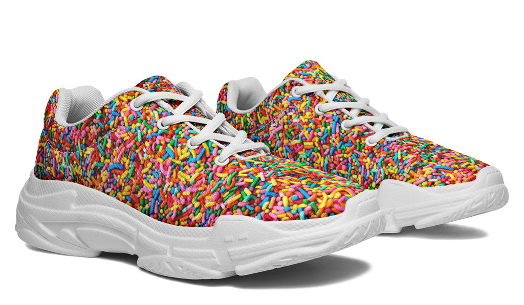 Rainbow Sprinkles Chunky Sneakers - Offbeat Sweetie