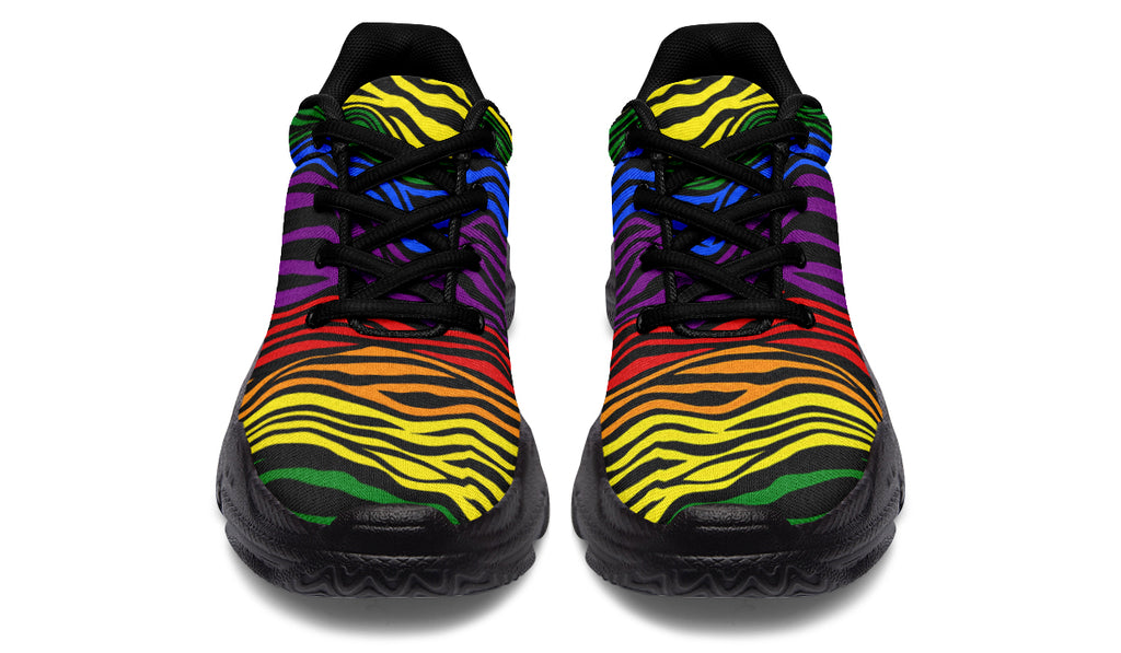 Rainbow Zebra Chunky Sneakers - Offbeat Sweetie