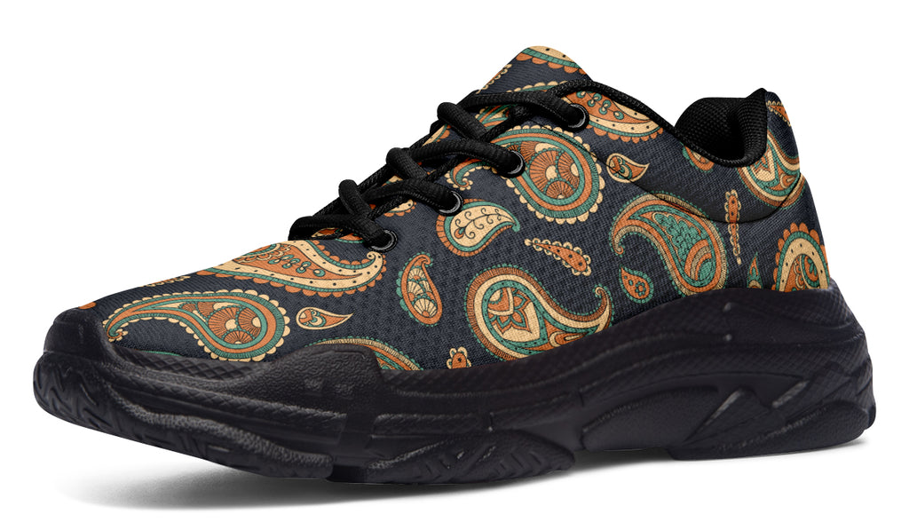 Retro Paisley Chunky Sneakers - Offbeat Sweetie