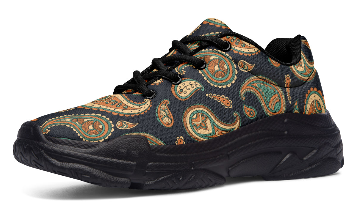 Retro Paisley Chunky Sneakers - Offbeat Sweetie