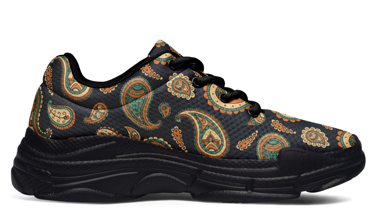 Retro Paisley Chunky Sneakers - Offbeat Sweetie