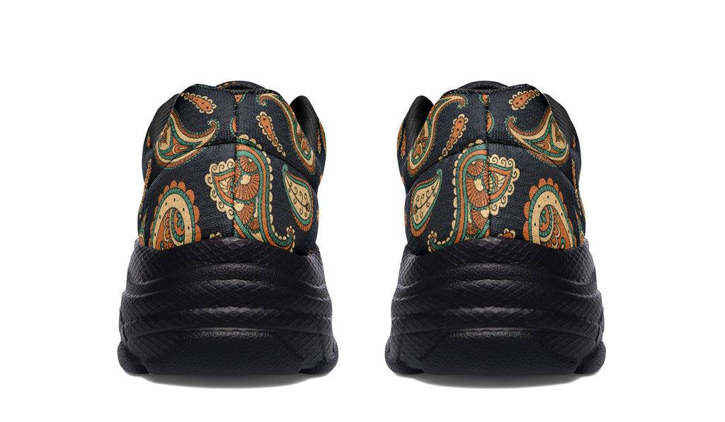 Retro Paisley Chunky Sneakers - Offbeat Sweetie