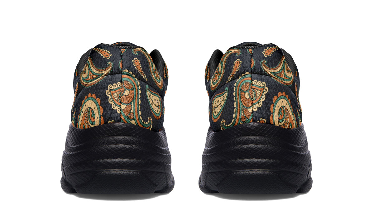 Retro Paisley Chunky Sneakers - Offbeat Sweetie