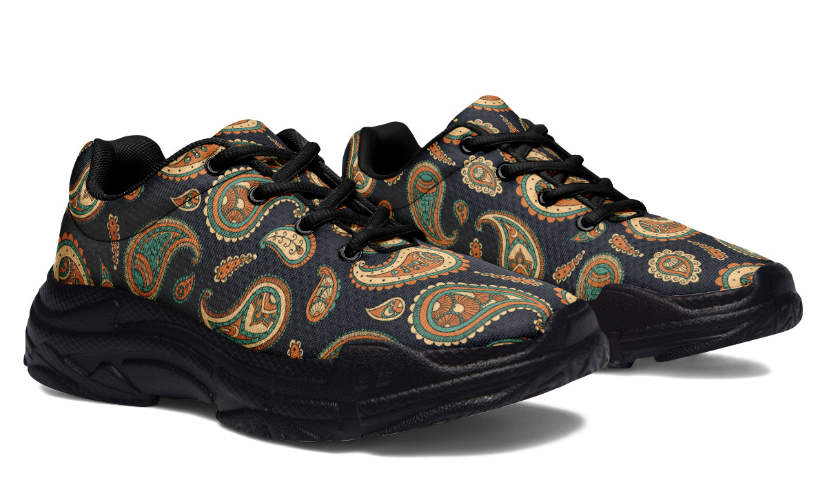 Retro Paisley Chunky Sneakers - Offbeat Sweetie