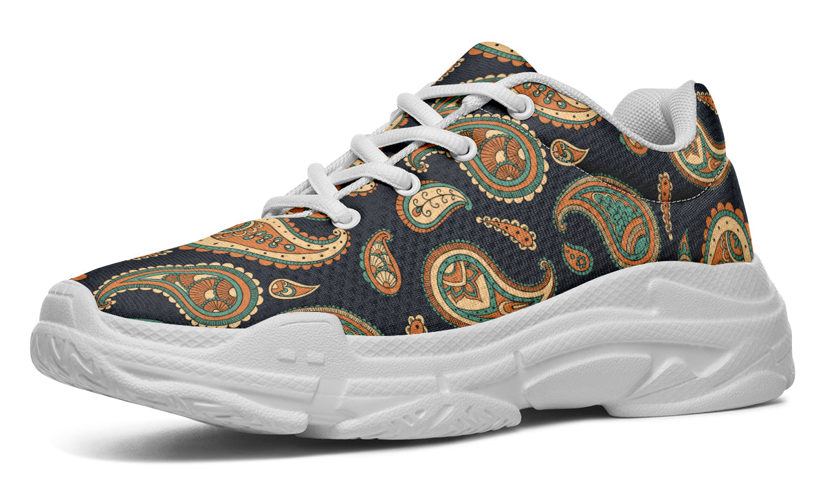 Retro Paisley Chunky Sneakers - Offbeat Sweetie