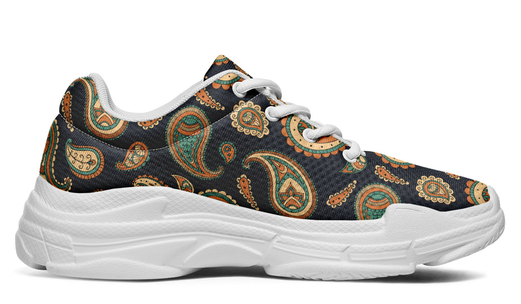 Retro Paisley Chunky Sneakers - Offbeat Sweetie