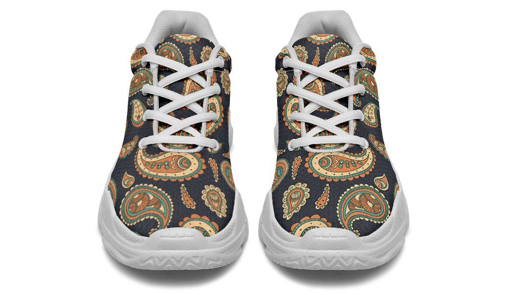 Retro Paisley Chunky Sneakers - Offbeat Sweetie
