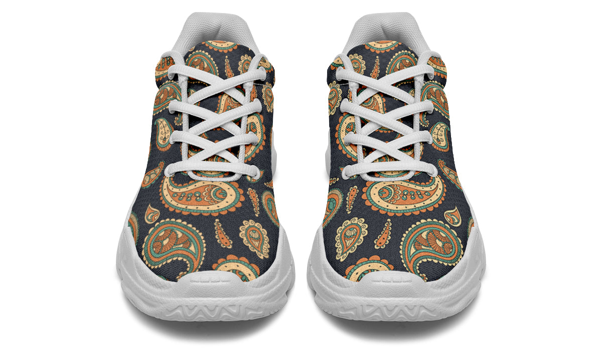 Retro Paisley Chunky Sneakers - Offbeat Sweetie