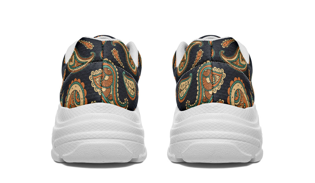 Retro Paisley Chunky Sneakers - Offbeat Sweetie