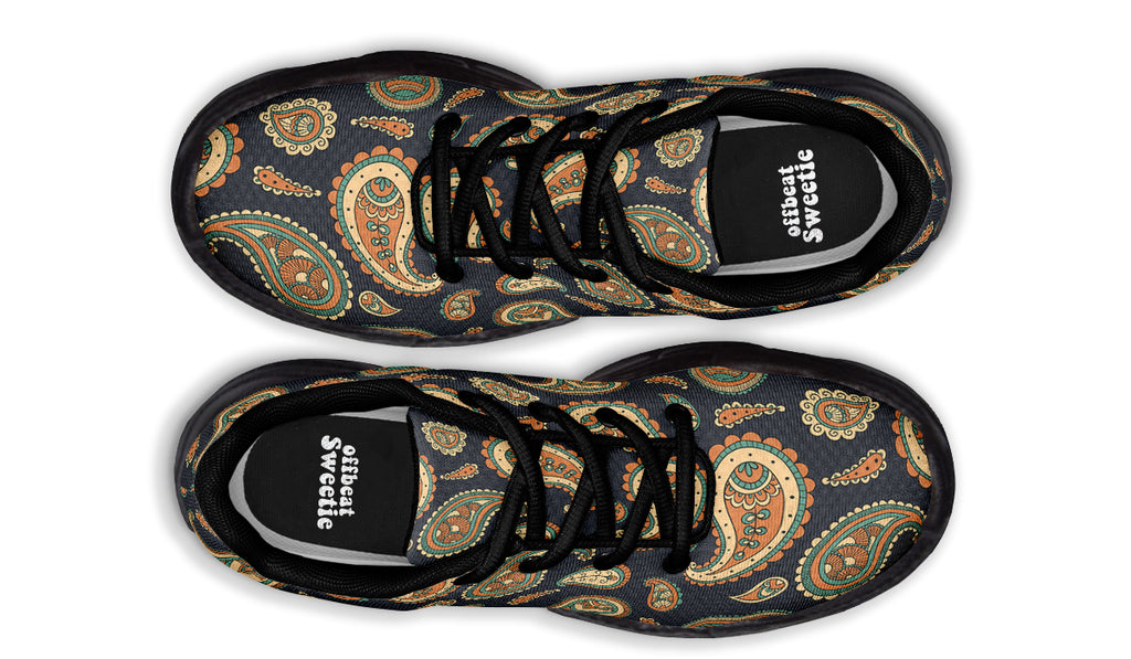 Retro Paisley Chunky Sneakers - Offbeat Sweetie