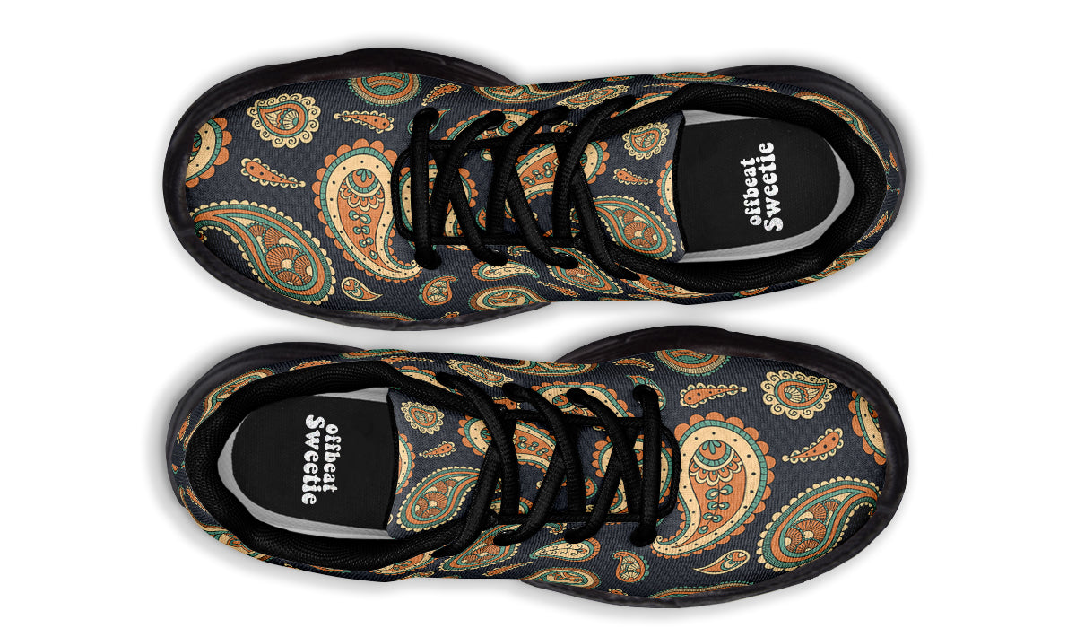 Retro Paisley Chunky Sneakers - Offbeat Sweetie