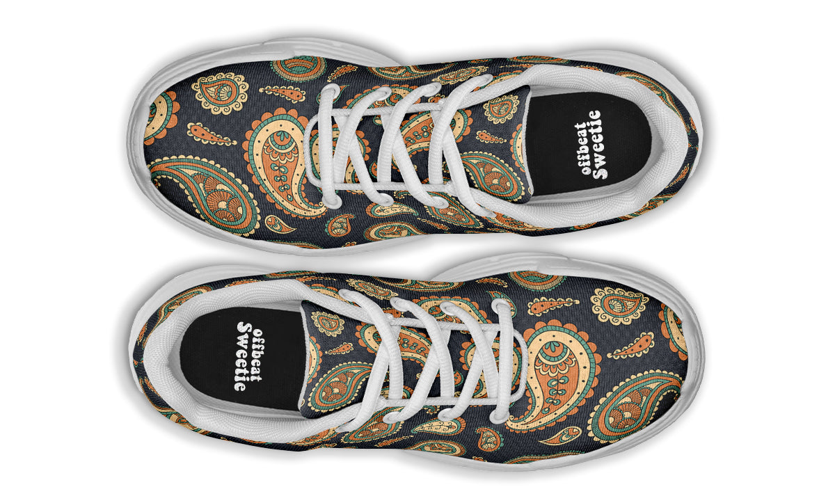 Retro Paisley Chunky Sneakers - Offbeat Sweetie