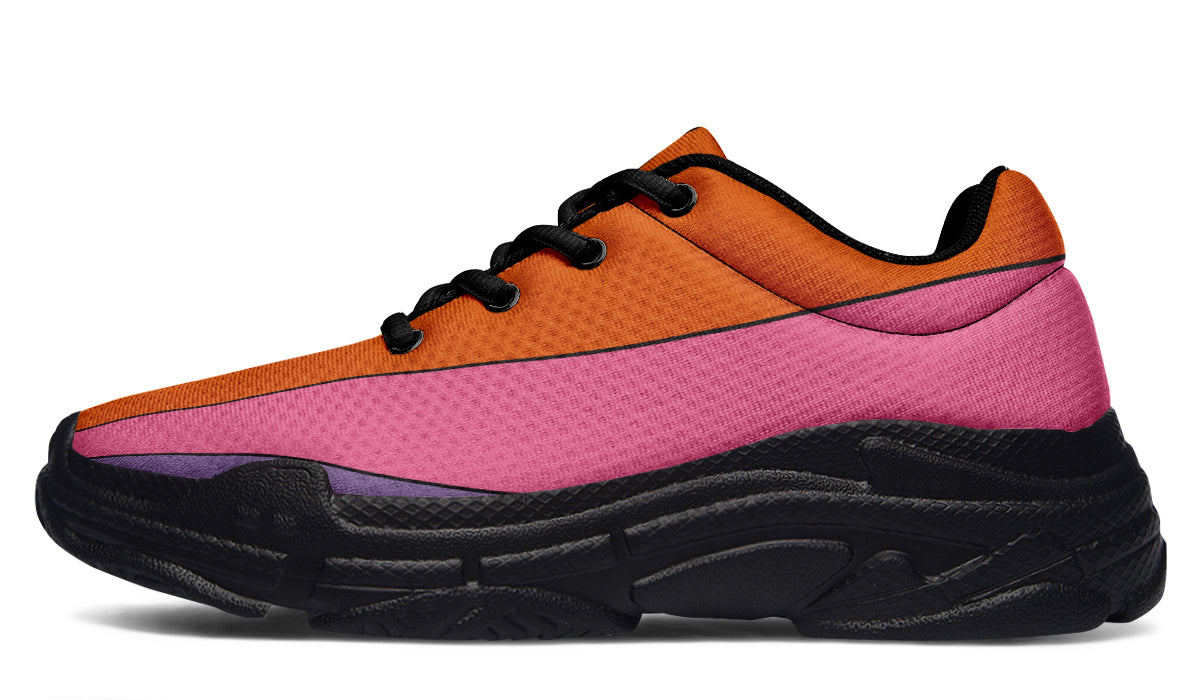 Retro Rainbow Chunky Sneakers - Offbeat Sweetie