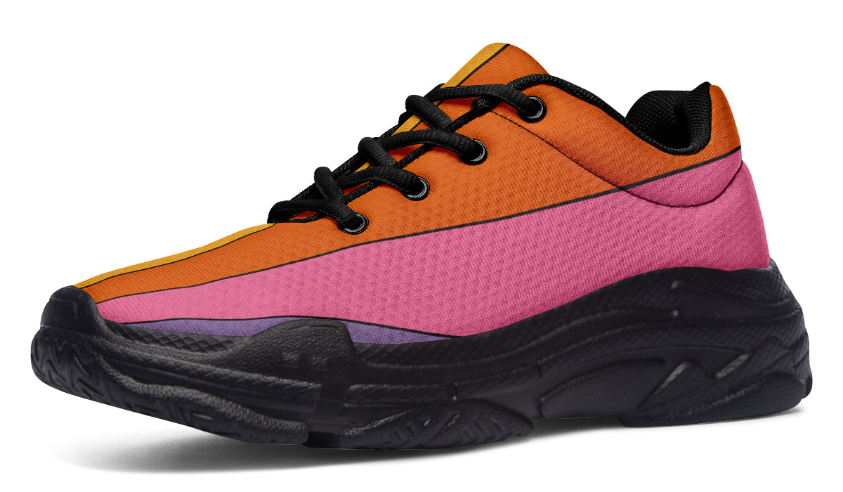 Retro Rainbow Chunky Sneakers - Offbeat Sweetie
