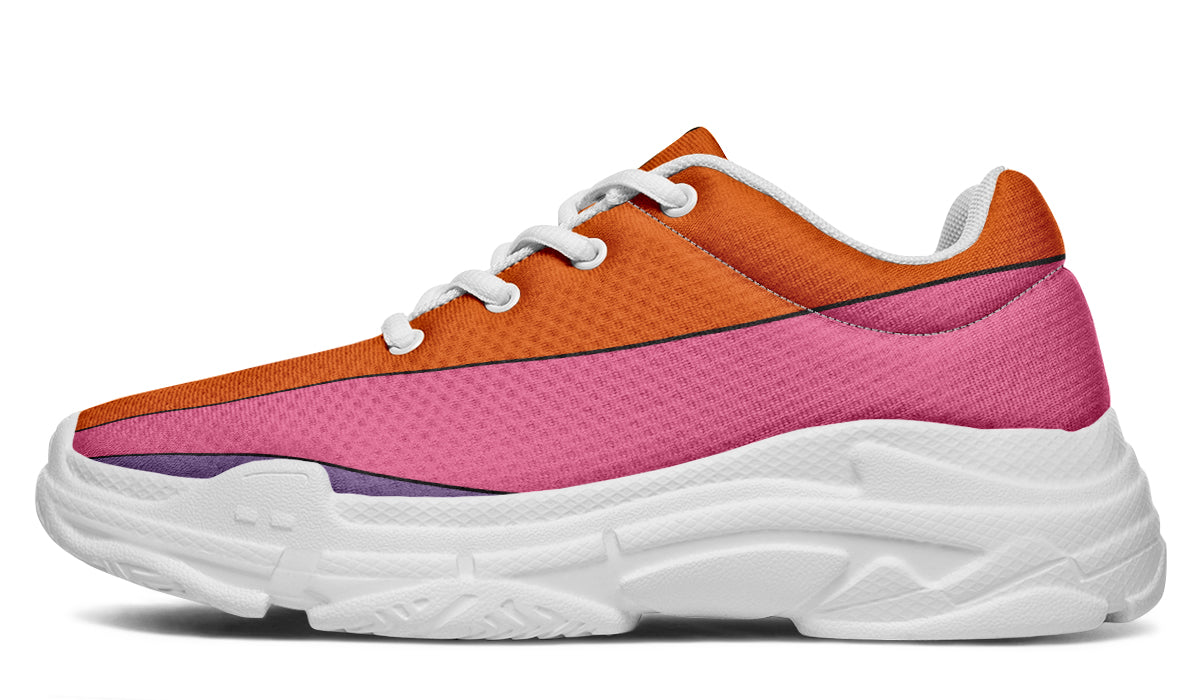 Retro Rainbow Chunky Sneakers - Offbeat Sweetie