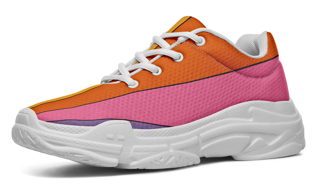 Retro Rainbow Chunky Sneakers - Offbeat Sweetie