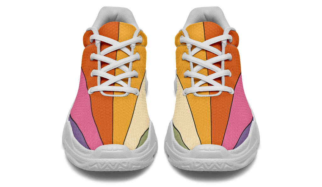 Retro Rainbow Chunky Sneakers - Offbeat Sweetie