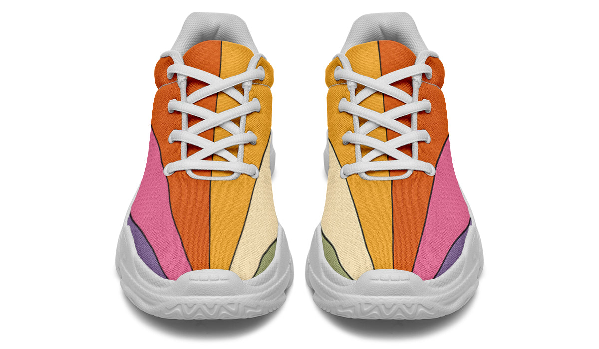 Retro Rainbow Chunky Sneakers - Offbeat Sweetie