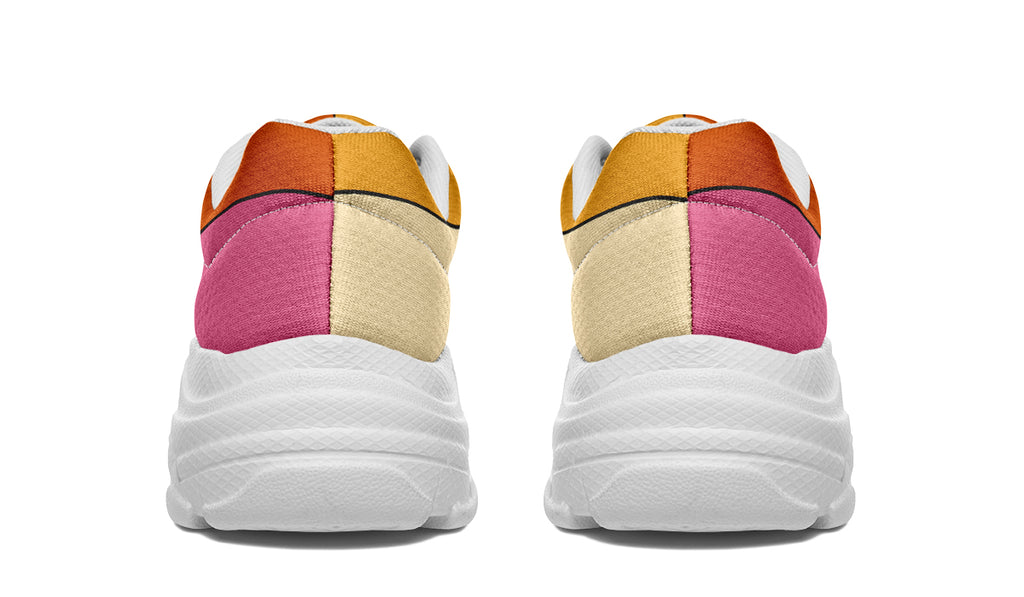 Retro Rainbow Chunky Sneakers - Offbeat Sweetie