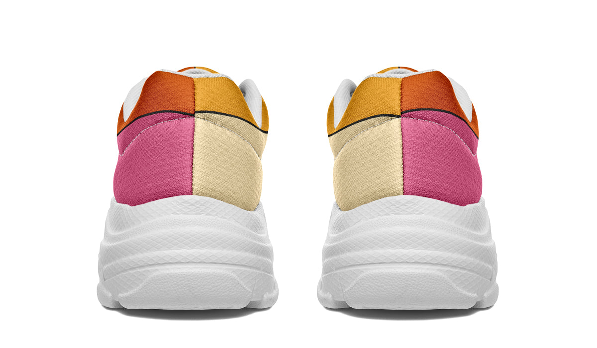 Retro Rainbow Chunky Sneakers - Offbeat Sweetie