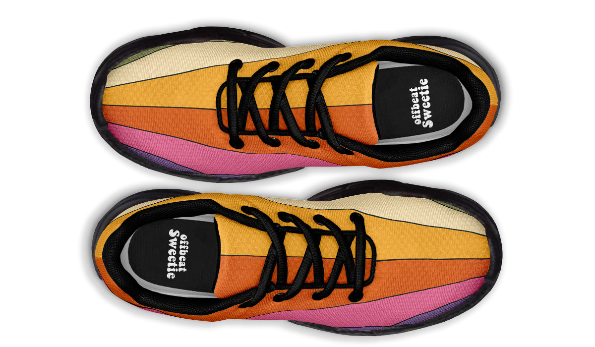 Retro Rainbow Chunky Sneakers - Offbeat Sweetie