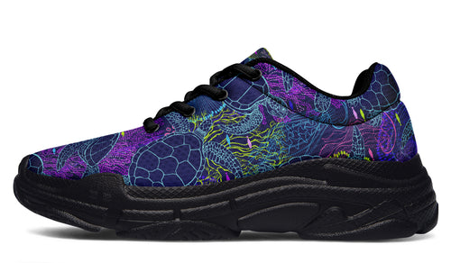 Sea Turtles Chunky Sneakers - Offbeat Sweetie